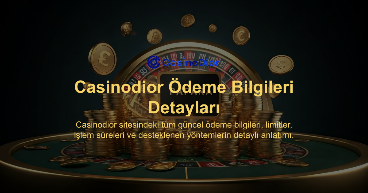 Casinodior Ödeme Bilgileri Detayları